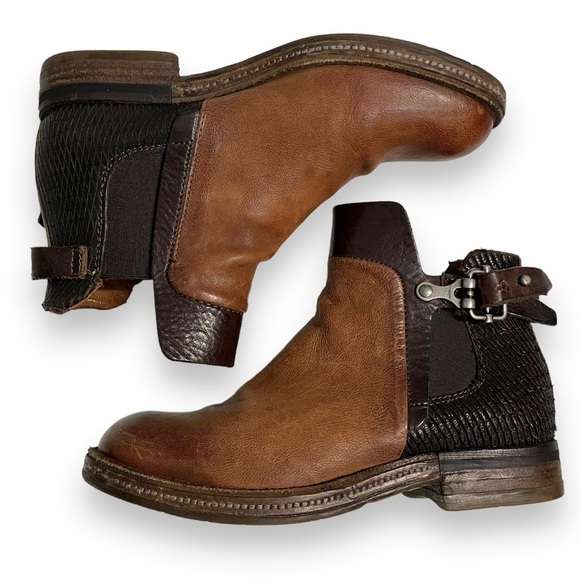 A.S.98 Chelsea ankle boots leather booties tan brown women’s size 36 - Picture 2 of 7